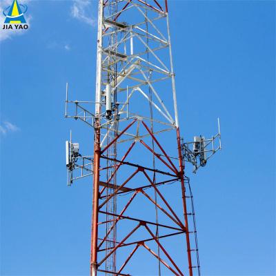 China TV Antenna Pole Mast 3 Legged Tubular Steel Tower 175M- 300M for sale