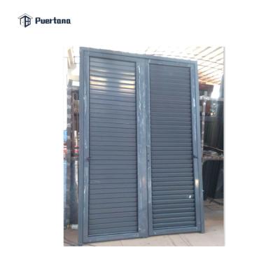 China Contemporary Exterior Aluminum Louvered Swing Hinged Door for sale