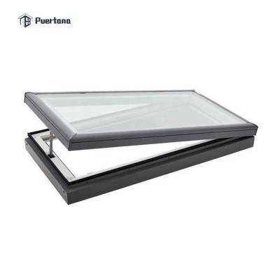 China Standard Size Magnetic Screen Skylight Tilt Open Al-alloy Aluminum Glass Window And Door Picture Design In Guangzhou for sale