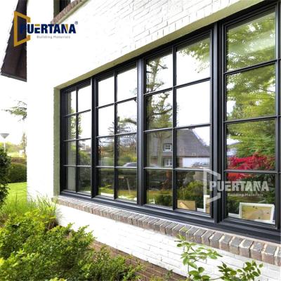 China Crittall Style Thermally Magnetic Steel Look Window Design Thin Broken Aluminum Screen Frame Casement Window For Home for sale