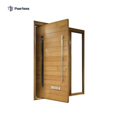 China Factory produced residential main exterior wooden entry pivot door slides for sale