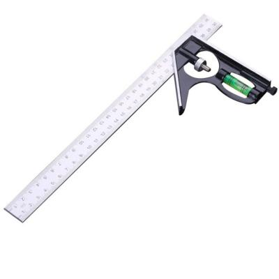 China Stainless Steel Adjustable Ruler Cast Iron Combo Set Multi Angle Finder for sale