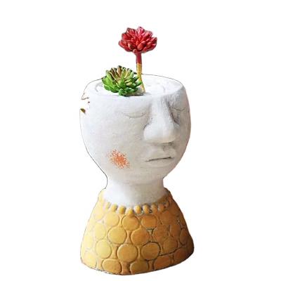 China Hot Sale Europe Family Flower Pot Vase Family Face Flower Pot Handicarfs Tabletop Plant Bonsia for sale