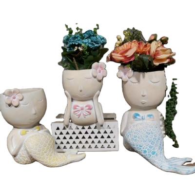 China Factory Customized Best-selling Wholesale Cartoon Sea-Domestic Design Abstract Garden Flowerpot Bonsia for sale