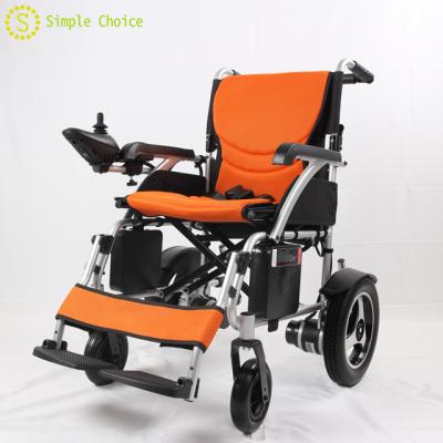 China Hot Selling Lightweight Power Remote Control Wheelchair Foldable Easy-Carry Small Wheel Aluminum Alloy Electric Wheelchair DC24V 10AH*1pc for sale