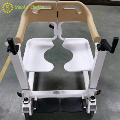 China Commode Transport Chair Wheelchair Lift Chair With Bed Transport Machine Seat For Patients Transfer Chair Waterproof 100kg for sale