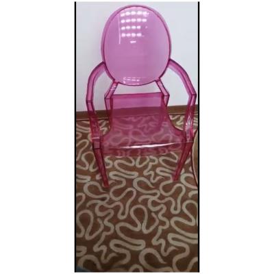 China Modern wholesale plastic party pink restaurant adults chair light red stacking adults ghost pink restaurant chair for sale for sale