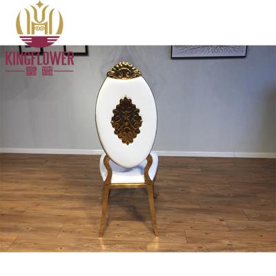 China hotel chair banquet furniture rose gold stainless steel wedding party chair for sale for sale