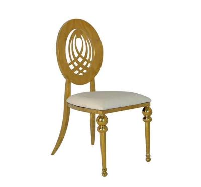 China Hotel chair dining chair stainless steel fabric gold wedding chair table and chair restaurant for sale