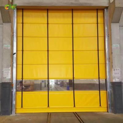 China Flexible Alluminium Curtain Automatic Gate Waterproof Garage Stacking Fast Stacking Doors Garaje Puerta Plegable de garage for sale