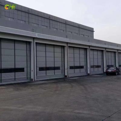 China Upvc PVC Waterproof Industrial Stack Door Used Overhead Insulated Roll Up Wooden Commercial Double Steel Aluminum Stacking Sectional Door for sale