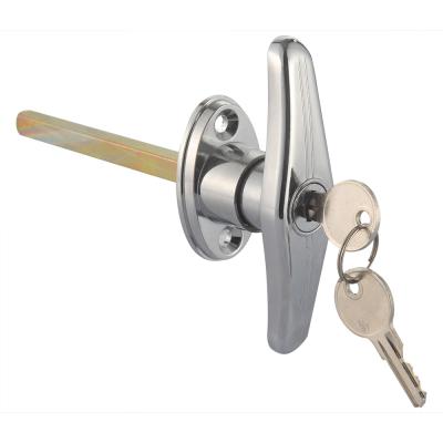 China Large Mortise Base Movable Security ZDC Canopy Hardtop Solid Steel T-Handle Lock With Key for sale