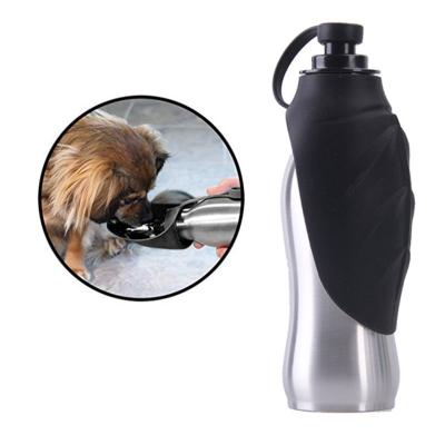 China Automatic Pet Supplies Dog Water Bottle Multicolor Portable Stainless Steel Water Bottles For Dogs for sale