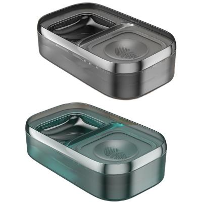 China 2021 New Sustainable Eco Friendly Pet Bowls Water And Food Double Dog Bowl For Dogs for sale