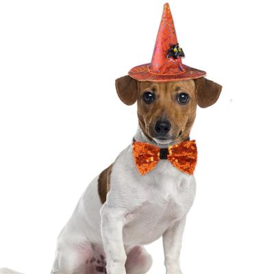 China 2021 Viable Halloween Pet Costume Pet Supplies Toys Wizard Hat Bow Tie Cat Dog Dress Up Clothes for sale