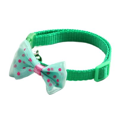 China Cute Dog Cat Bow Tie Collar Soft Camouflage Nylon DETACHED Cloth With Bell Cat Collar for sale