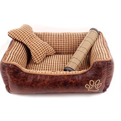 China Breathable Luxury Dog Fleece Cotton Material Sofa Large Washable Plush Dog Bed Cushion for sale