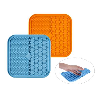 China Silicone Mat Dog Slow Feeder Automatic Dog Food, Dog Lick Pad, Bath Wash Distraction Dog Lick Mat for sale