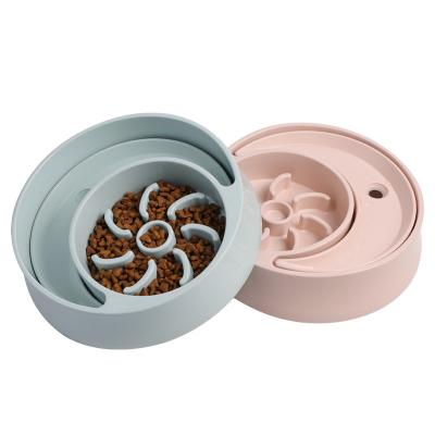 China Wholesale White Automatic Feeding Custom Silicone Food Slow Feeder Dog Bowl Pet Bowl for sale