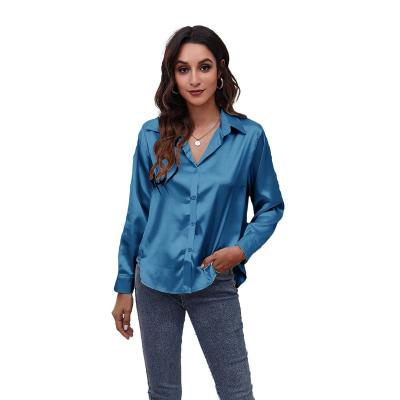 China Hot Selling Oversized Women's Anti-Pilling Long Sleeve Shirts Button Up Shirt for sale