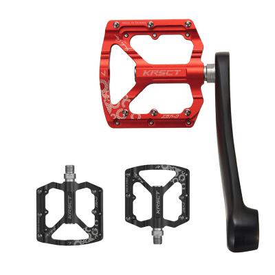 China KRSCT Bicycle Anti-Slip Pedal Aluminum Alloy Sealed Du Bearing Non-slip Spikes Mtb Road Mountain Bike Pedal for sale