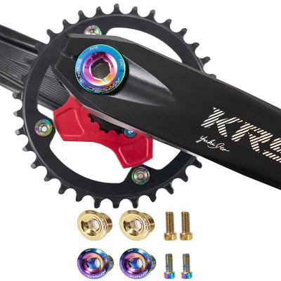 China Crank Cap: 7075 Aluminum Alloy KRSEC M15/M18/M20 Bicycle Crank Cover Screw Cap MTB Crankset Aluminum Alloy Stainless Steel Bicycle Accessories for sale