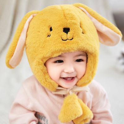 China JOINT Kids Bunny Animal Beanie Cute Winter Hat With Ear Flap for sale