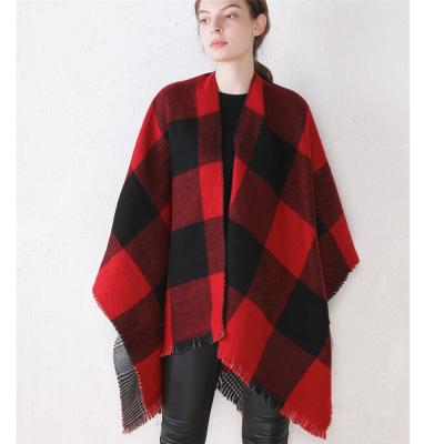 China 2020 Winter Eco-friendly New Fashionable Overside Big Plaid Screened Soft Color Block Pashmina Shawl Scarves For Women In Stock for sale