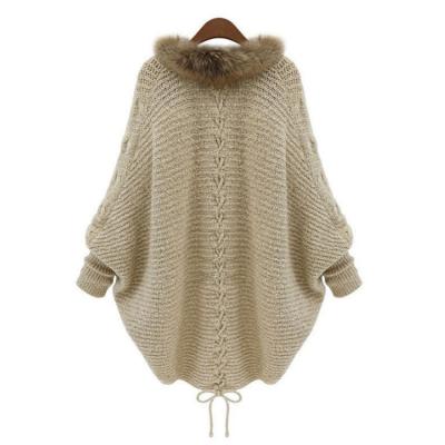 China Breathable Women's Open Front Long Sleeve Chunky Knit Cardigan Sweaters Outwear Loose Coat for sale