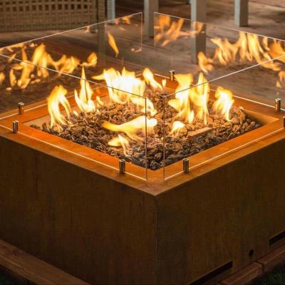 Cina Patio outdoor gas heaters wood fuel stove outdoor firepit corten steel fire pit in vendita