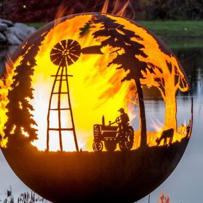 중국 Amazon Hot-selling Outdoor Animal Metal Ball Fire Pit 판매용