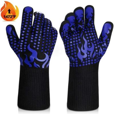 中国 AHL Oven BBQ Grill Gloves  Oven Gloves Kitchen Red Double Kitchen Oven 販売のため