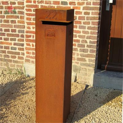 中国 Corten steel post office box weathering steel mailbox deur mailbox 販売のため