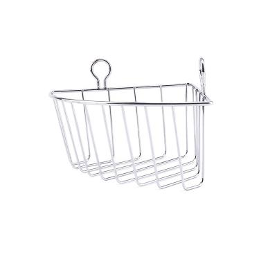 China Corner Stocked Shower Cart with Suction Cup Bathroom Storage Organizer Metal Wire Bath Racks Cart for sale