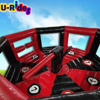 China 8 Person Wipeout Games Inflatable U-Towers 2 In 1 Sweeper Inflatable Games For Mechanical Bull for sale