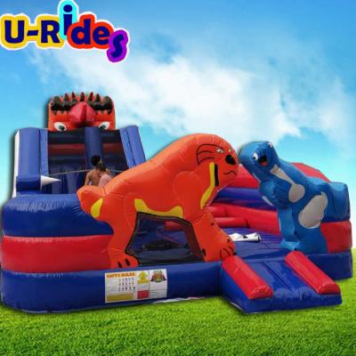 China PVC Small Ice Age Cartoon Inflatable Combo Inflatable Bouncy Castle With Slide For Playground for sale