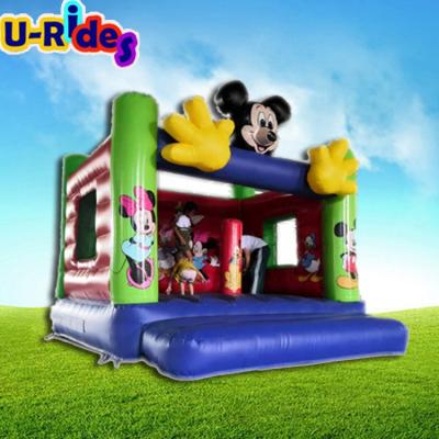 China PVC cartoon jumping castles commercial inflatable bounce micky castle bouncing house for sale