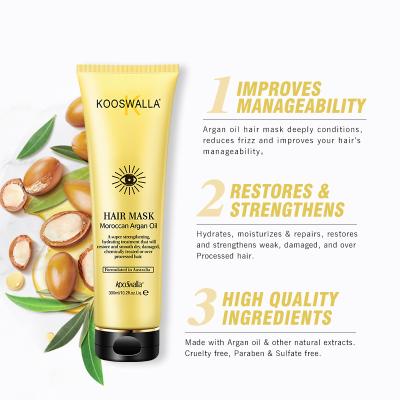 China Hot Selling Nourishing Repair Damaged Hair Organic Argan Oil 100% Pure Hair Mask for sale