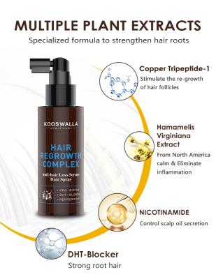 China Loss Prevention Private Label Scalp Hair Growth Spray Natural Nourishing Hair Loss Treatment for sale