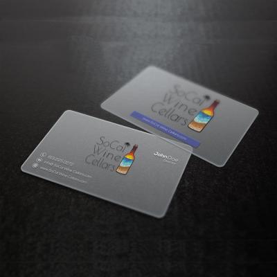 China Club/advertising/supermarket cheap transparent custom spot business/business card UV printing for sale