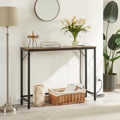 China 41.3 Inch Eco-friendly Shrink Sofa Table Console Table With Power Outlets And USB Ports For Entry for sale