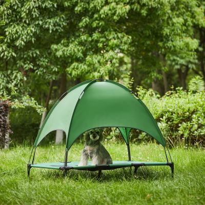 China X-Large Luxury Green Durable Travel Oxford Fabric Outdoor High Pet Bassinet With Canopy for sale