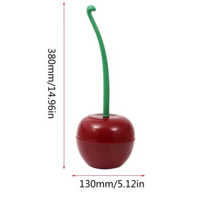 China Cherry Shaped Toilet Brush Non-slip Handle Toilet Brush Lavatory Creative Eco-friendly Cleaning Tool for sale