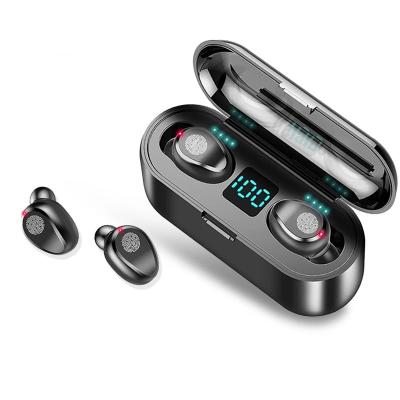 China For 2021 Inear Headphones F9-8 LED Display Power Bank Headset Microphone Wireless Earbuds 5.0 Earbuds tws Amazon Hits for sale