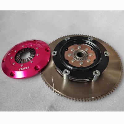 Cina Triple Disc 4140 Steel Performance Clutch Kit per Mitsubishi Lancer Mitsubishi 4G93 140mm Friction Plate in vendita