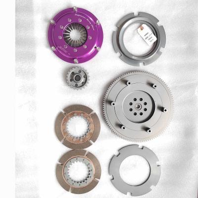 China Billet chrome-molybdenum steel Honda H22 racing clutch, twin plate 8.0 inches for sale