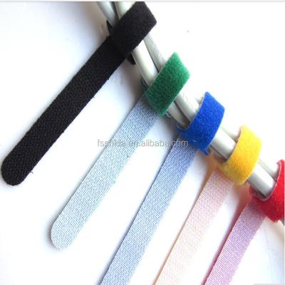 China Yarn Containment Nylon Releasable Reusable Off Small White Self Locking Hook Loop Cable Zip Ties for sale