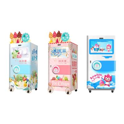 China Retail Commercial Automatic Vending Machine Soft Ice Cream Vending Machine Self Making Service for sale