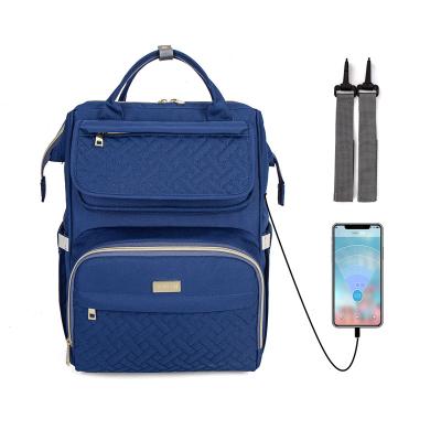 China With Amazon Amazon USB Large Capacity USB Charger Hot Selling Multifunctional Mom Baby Diaper Bag for sale