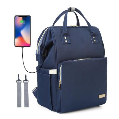 China With USB FW OEM Fashion Mom Bag Baby Diaper Bag Waterproof 2021 Diaper Backpack for sale